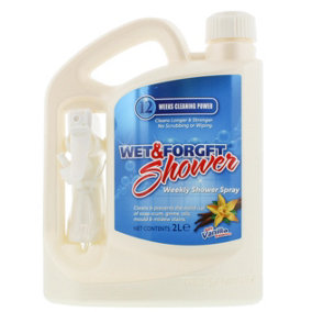 Wet & Forget Shower Cleaner, Vanilla Scent, No Scrubbing, Trigger Spray Attached, 2 Litre 