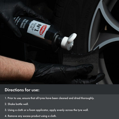 Wet Look Car Tyre Shine Dressing Anti-Fling CarPlan No.1 Super Slik 600ml x2 - 5