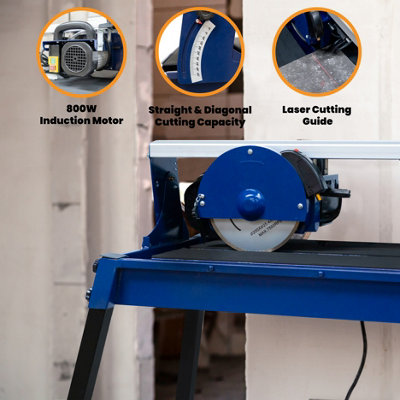 Wet Saw Tile Cutter Stand Bench Bridge Table Electric Frame Diamond Blade Cutting 720mm 800W