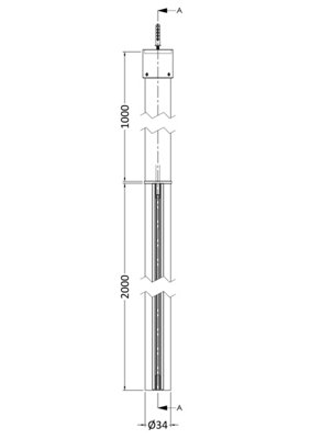 Wetroom Accessories Ceiling Post - Satin Black - Balterley - 3