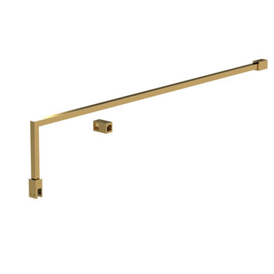 Wetroom Accessories Screen Support Bar Kit - Brushed Brass
