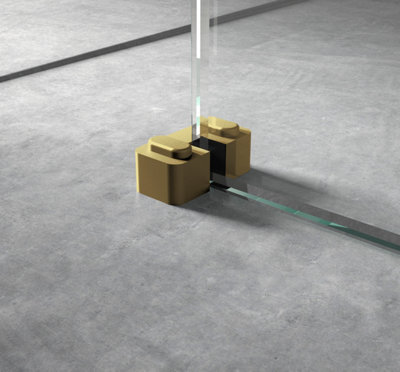 Wetroom Accessories Screen Support Foot - Brushed Brass - Balterley