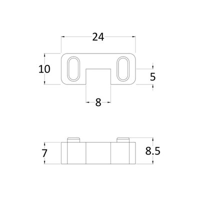Wetroom Accessories Screen Support Foot - Chrome
