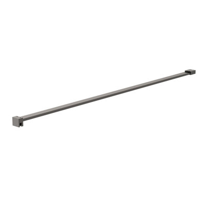 Wetroom Screen Support Bar for use with 1950mm High Wetroom Screens-  Brushed Pewter - Balterley