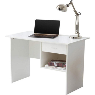 Wexford Computer Desk With Storage Shelf and Drawer - White