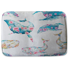 Whale with flowers (Bathmat) / Default Title