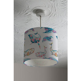 Whale with flowers (Ceiling & Lamp Shade) / 45cm x 26cm / Ceiling Shade