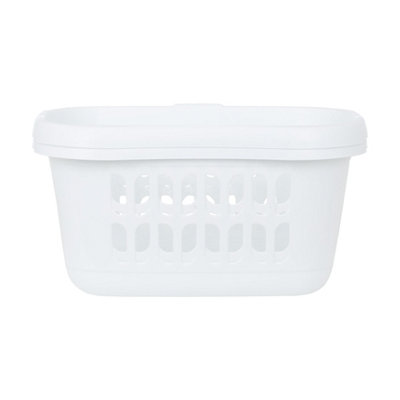 Wham 2 x Casa Plastic Hipster Laundry Basket Ice White