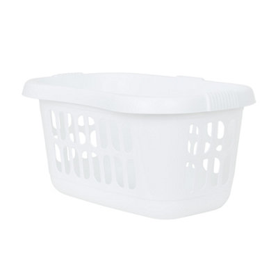 Wham 2 x Casa Plastic Hipster Laundry Basket Ice White