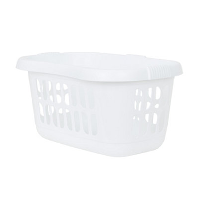 Wham 2 x Casa Plastic Hipster Laundry Basket Ice White