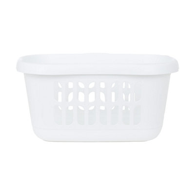Wham 2 x Casa Plastic Hipster Laundry Basket Ice White