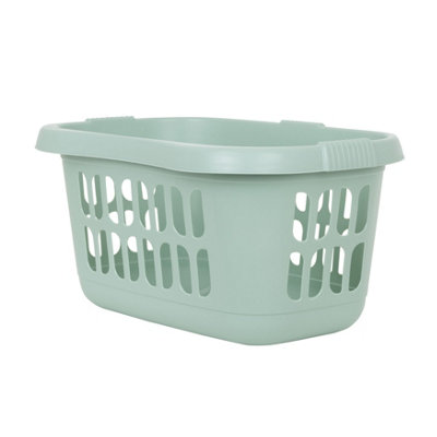 Wham 2 x Casa Plastic Hipster Laundry Basket Silver Sage