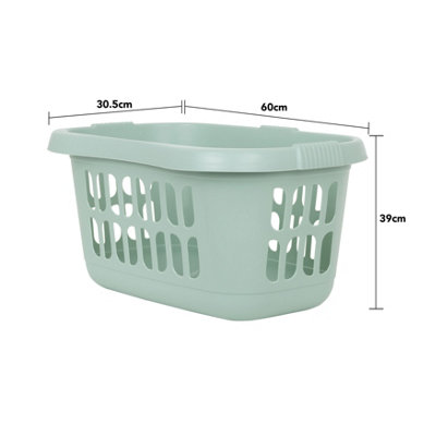Wham 2 x Casa Plastic Hipster Laundry Basket Silver Sage - 5