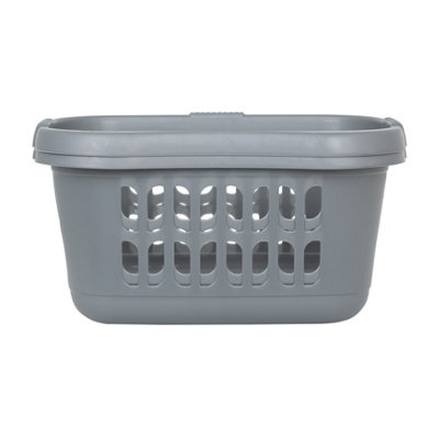 Wham 2 x Casa Plastic Hipster Laundry Basket Silver