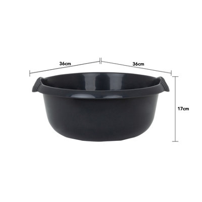 Wham 3 Piece Casa Multi-Functional Round Plastic Bowl Set Midnight (28cm, 32cm & 36cm Bowls)