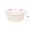Wham 3 Piece Casa Multi-Functional Round Plastic Bowl Set Soft Cream (28cm, 32cm & 36cm Bowls)