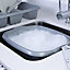 Wham 3 Piece Casa Plastic Kitchen Set Silver (38cm Rectangular Bowl, Large Cutlery Tray & Large Dish Drainer)