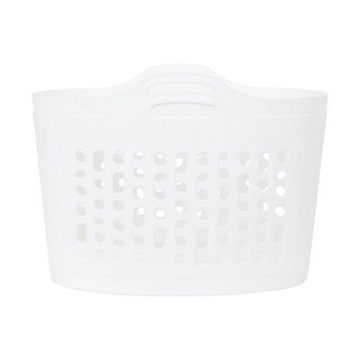 Wham 4 Piece Plastic Flexi Basket Set (2 x 8L/2 x 50L) Ice White