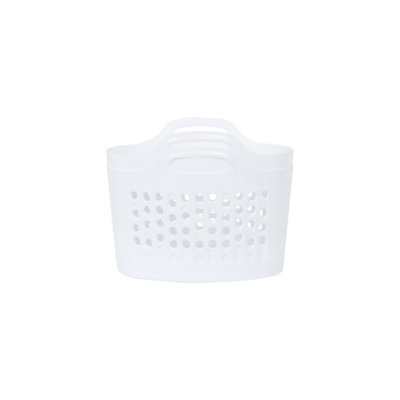 Wham 4 Piece Plastic Flexi Basket Set (2 x 8L/2 x 50L) Ice White