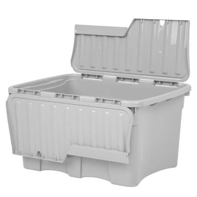 Wham 54 Litre Croc Storage Boxes with Twin Hinged Grey Lids, Pack of 5 ...