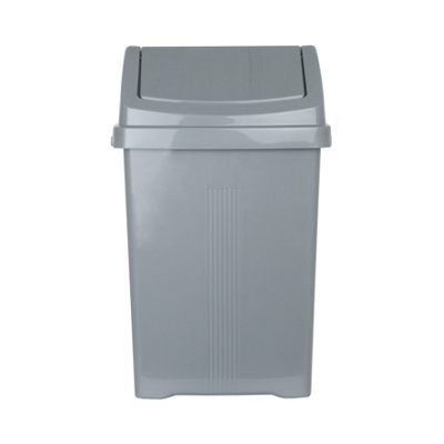 Wham Casa 1x 50L Swing Bin Silver - 3