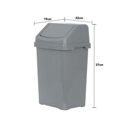 Continental Commercial 1001GY Trash Receptacle, 10 gal