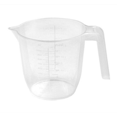 Plastic Measuring Jug 1Ltr Clear Clear 1Ltr Plastic (Each)