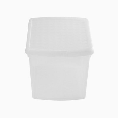 Wham Clip 4x 21.5L Rectangular Plastic Storage Boxes with Secure Clip Lock Lids. L:39 x W:29 x H:25.5cm Clear/Clear/Clear