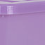 Wham Crystal Sparkle 10x 45L Plastic Storage Boxes with Lids Sparkle Lavender (Purple). Medium Size, Strong (Pack of 10, 45 Litre)