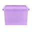 Wham Crystal Sparkle 10x 45L Plastic Storage Boxes with Lids Sparkle Lavender (Purple). Medium Size, Strong (Pack of 10, 45 Litre)