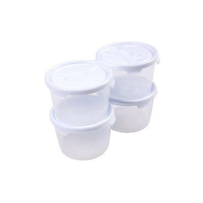 Wham Cuisine Round Food Box White Lid 300ml 4pk One Colour (One Size)