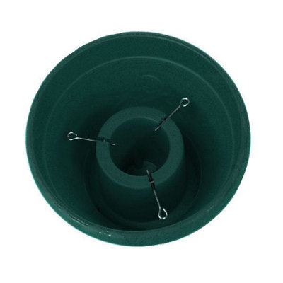 Wham Large Green Christmas Tree Stand Tub with Santa Design for Real Trees up to 7ft Tall
