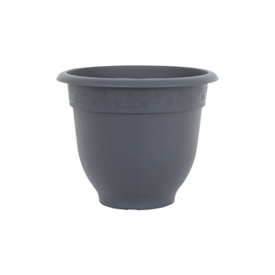 Wham Pack 4 Bell Pot 36cm Round Plastic Planter Slate