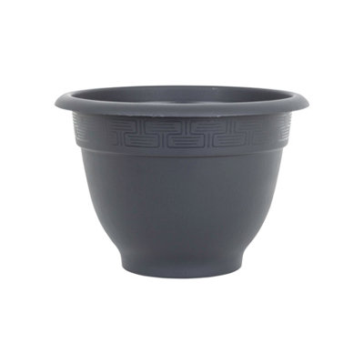 Wham Pack 4 Bell Pot 44cm Round Plastic Planter Slate