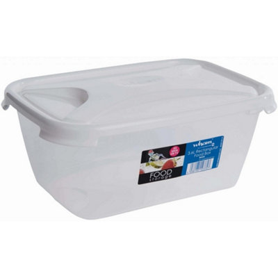 Basic food container with clips 3.6L transparent