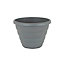 Wham Set 4 Beehive 32cm Round Plastic Pot Cement Grey