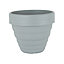 Wham Set 4 Beehive 40cm Round Plastic Pot Cement Grey