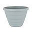 Wham Set 4 Beehive 48cm Round Plastic Pot Cement Grey