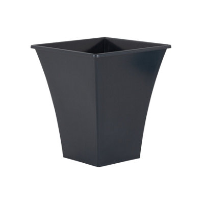 Wham Set 4 Metallica 23cm Square Plastic Planter Slate