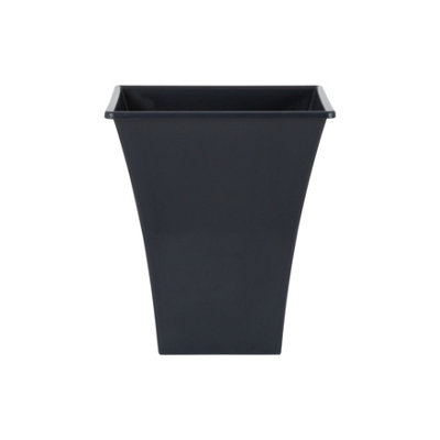 Wham Set 4 Metallica 23cm Square Plastic Planter Slate - 3