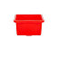 Wham Stack & Store 4x 16L Plastic Storage Boxes Extra Small, (Pack of 4, 16 Litre). Made in the UK (General Red)