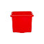Wham Stack & Store 4x 24L Plastic Storage Boxes Small, (Pack of 4, 24 Litre). Made in the UK (General Red)