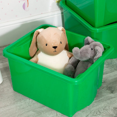 Wham Stack & Store 4x 35L Plastic Storage Boxes. Ideal for Toys ...