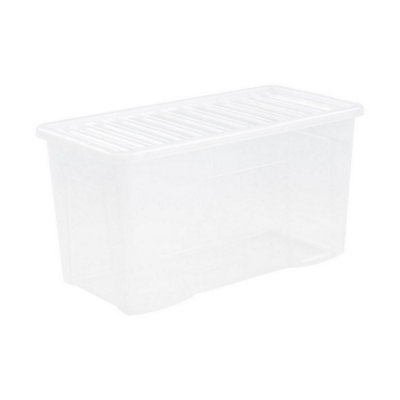 Wham Storage Box Clear (110L) Quality Product | DIY at B&Q