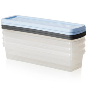 Wham Storage Boxes And Lids (Set Of 4) Transparent (One Size)