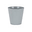 Wham Studio 4x 16cm Plastic Flower Pot Planters in Grey. Ideal for Home Office Desk, Kitchens, Bathrooms. Made in the UK