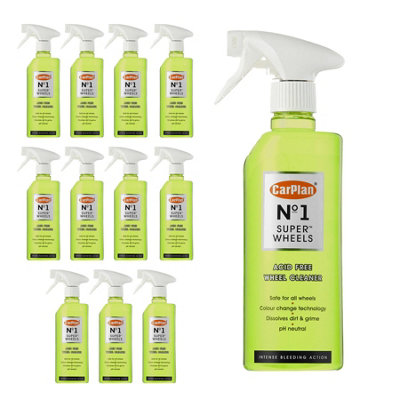 Wheel Cleaner Acid Free Colour Change Tech CarPlan No.1 Super Wheels 600ml x12