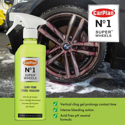Wheel Cleaner Acid Free Colour Change Tech CarPlan No.1 Super Wheels 600ml