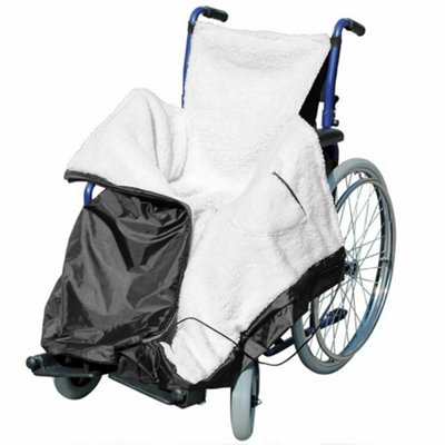 Wheelchair Cozy Wrap Waterproof Fleece Blanket Throw Travel Lined Cosy Leg Cover
