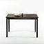 Wheeler Solid Pine Wood Modern Dining Table With Dark Wood Stain Suitable For 4 Seats